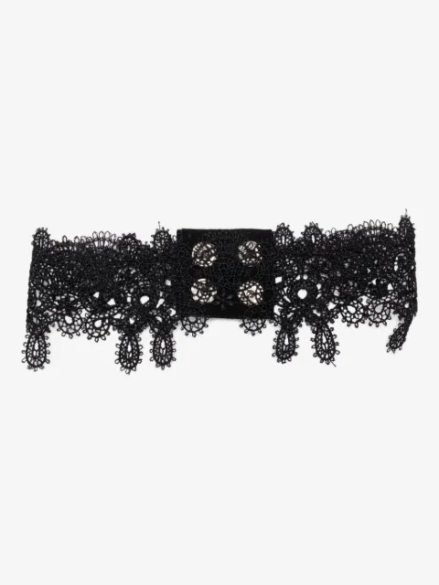 Manokhi lace-embellished choker necklace