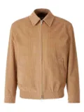 Lardini corduroy zip-up jacket - Brown