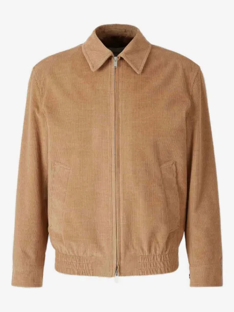 Lardini corduroy zip-up jacket