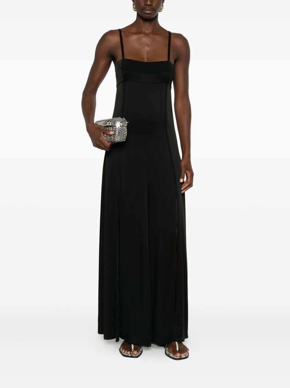 Forte sleeveless midi dress Zwart