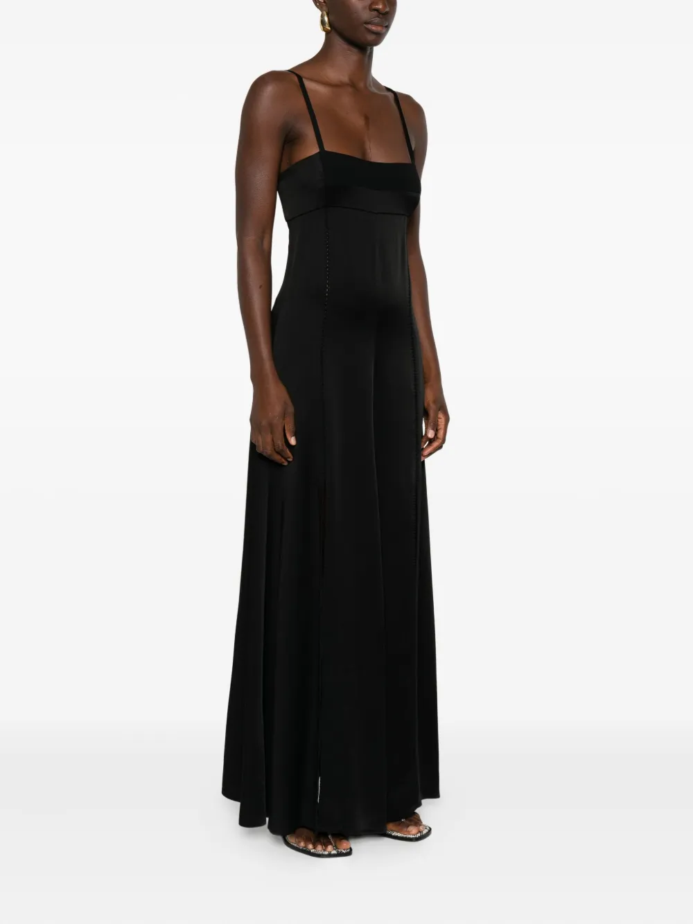 Forte sleeveless midi dress Zwart