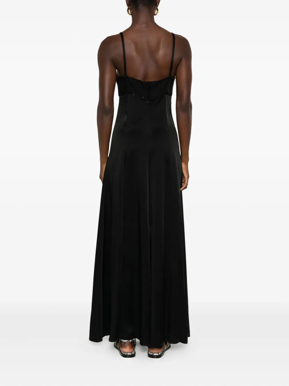Forte sleeveless midi dress Zwart
