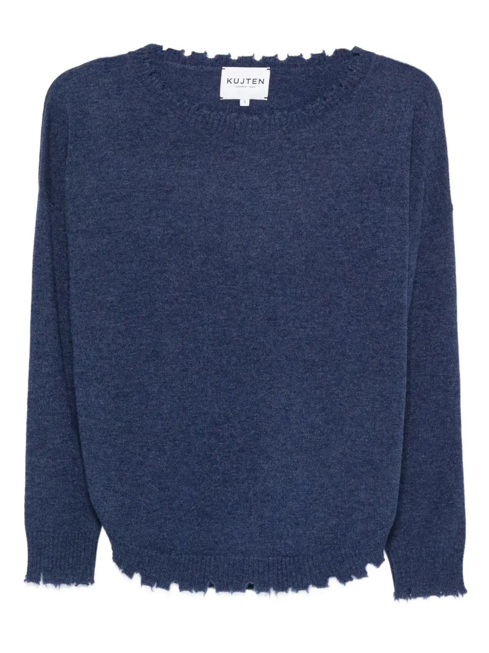 kujten ruffled cashmere top | Blue | Image 1