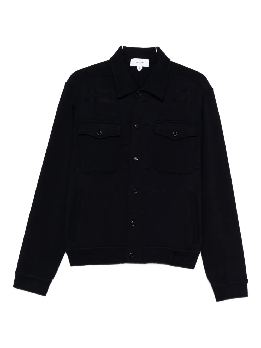 Lardini Buttoned Flap-pocket Jacket In Black