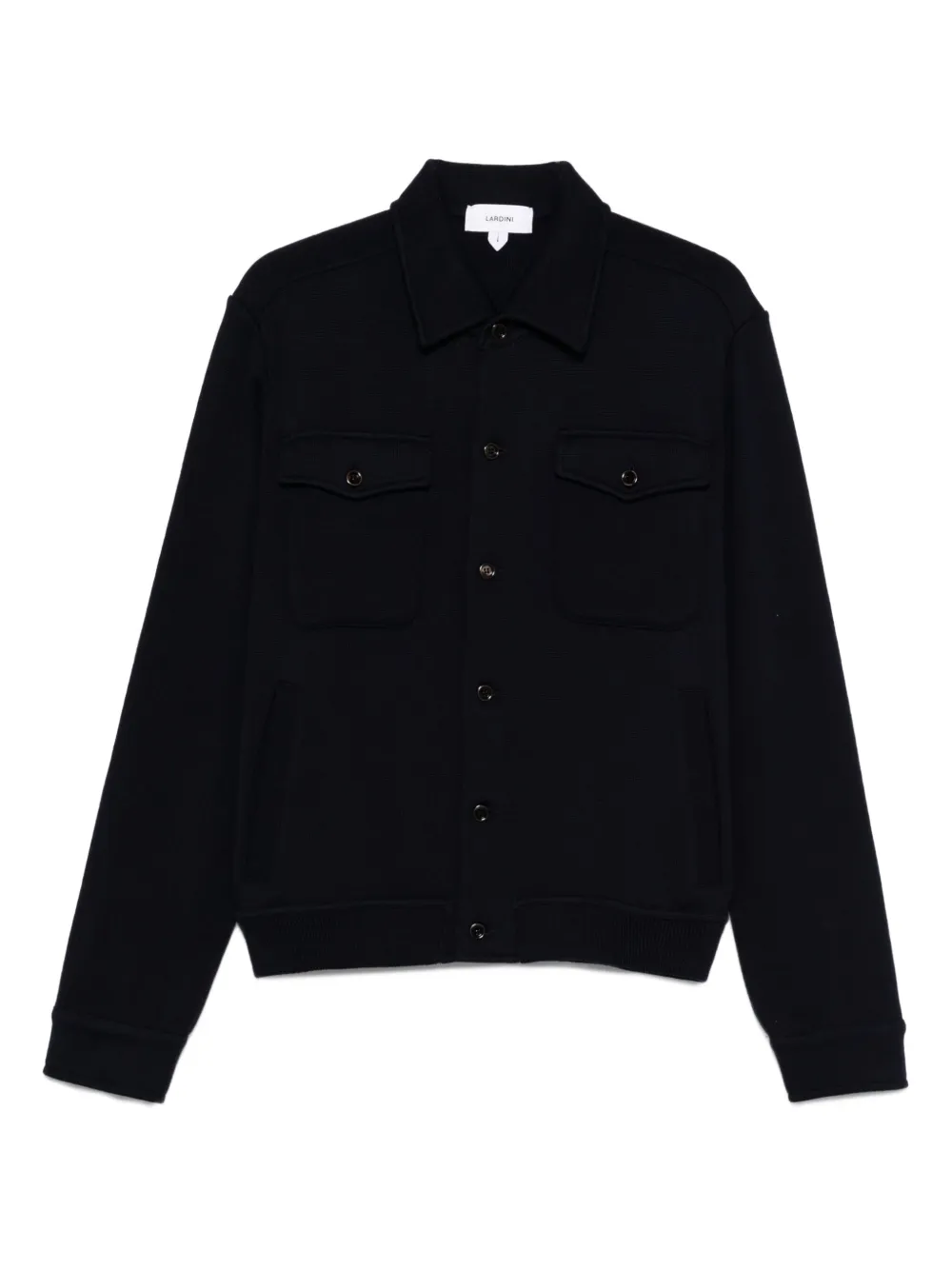buttoned flap-pocket jacket