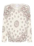kujten paisley-print ribbed-knit top - White