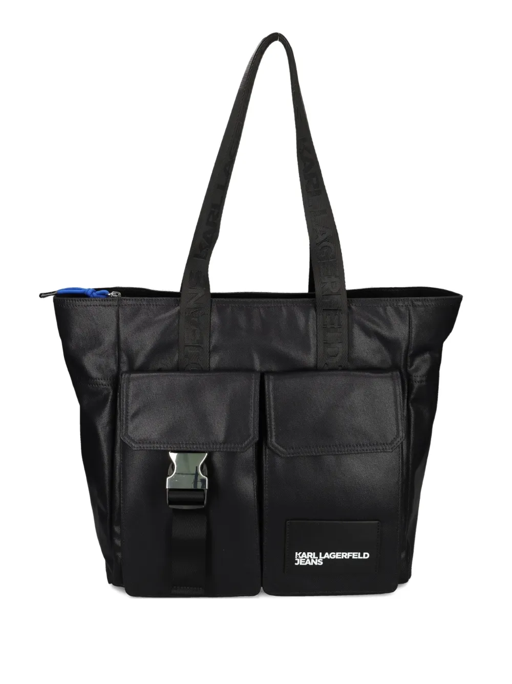 buckle-detail pocket shoulder bag