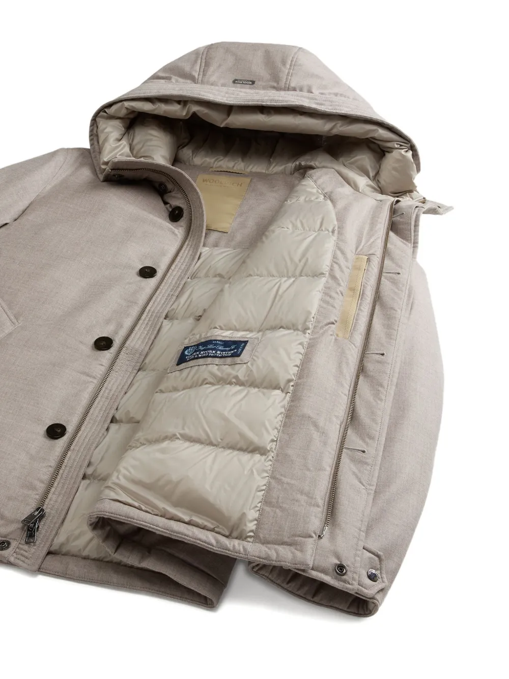 Woolrich hooded parka Beige