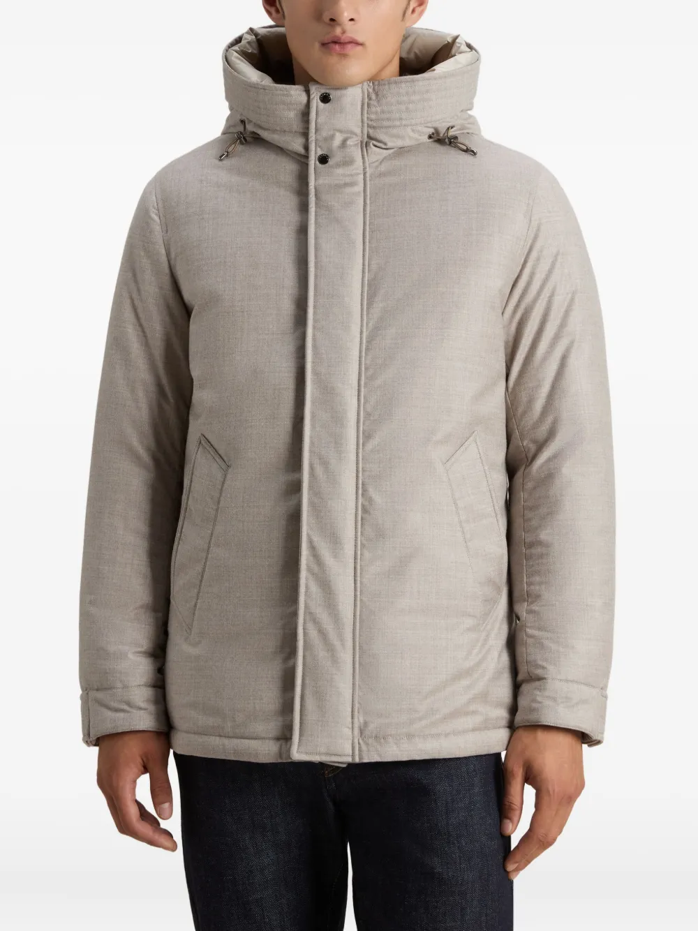 Woolrich hooded parka Beige