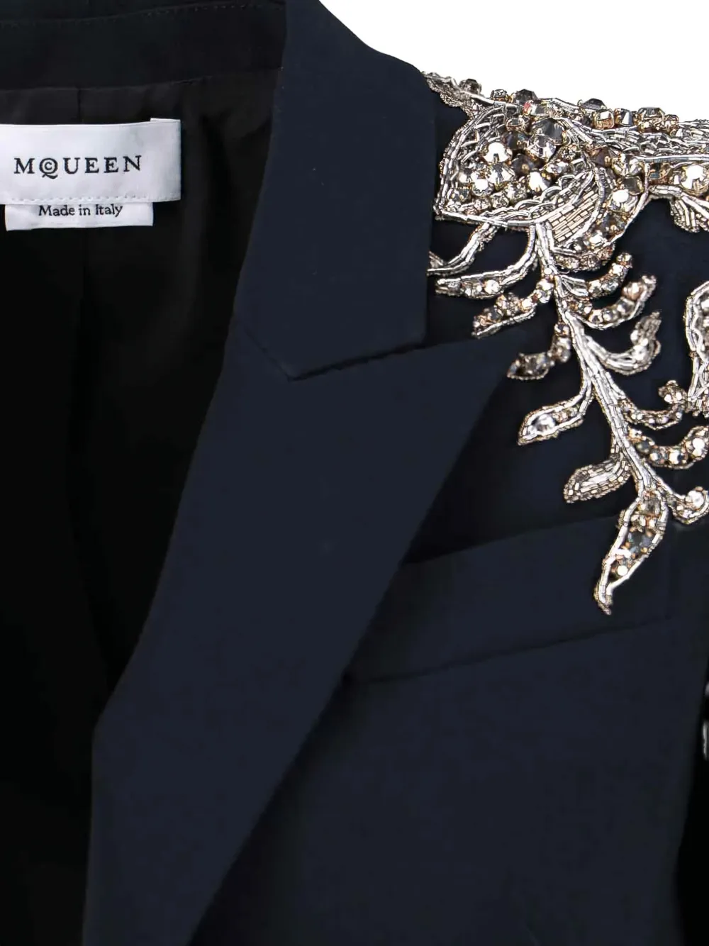 Alexander McQueen Verfraaide blazer Zwart