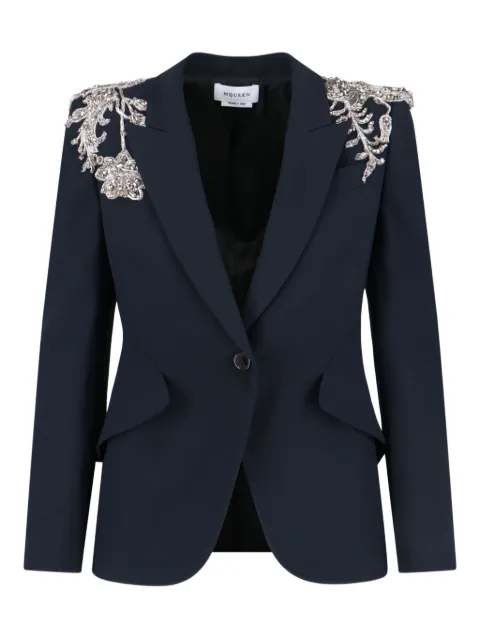 Alexander McQueen embellished single-breasted blazer
