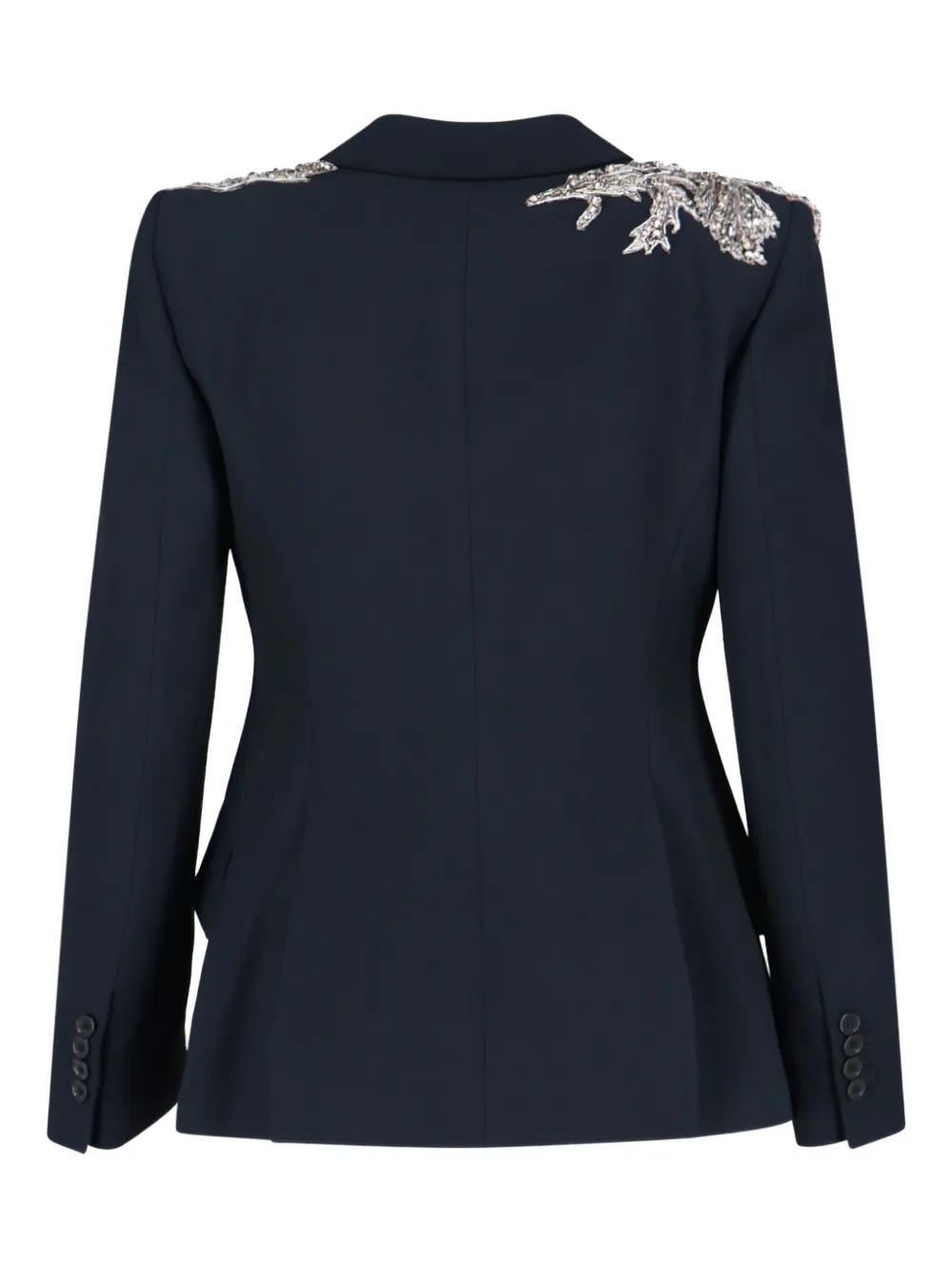 Alexander McQueen Verfraaide blazer Zwart
