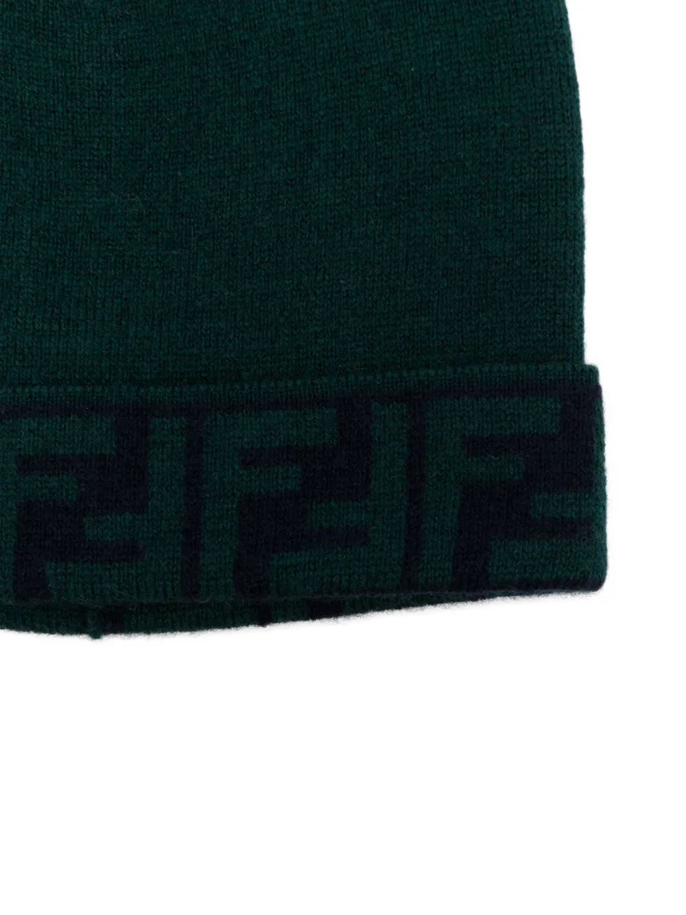Fendi Kids Muts met logodetail Groen