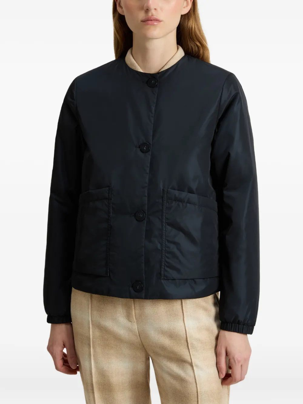 Woolrich Elastisch jack met knoopsluiting Blauw