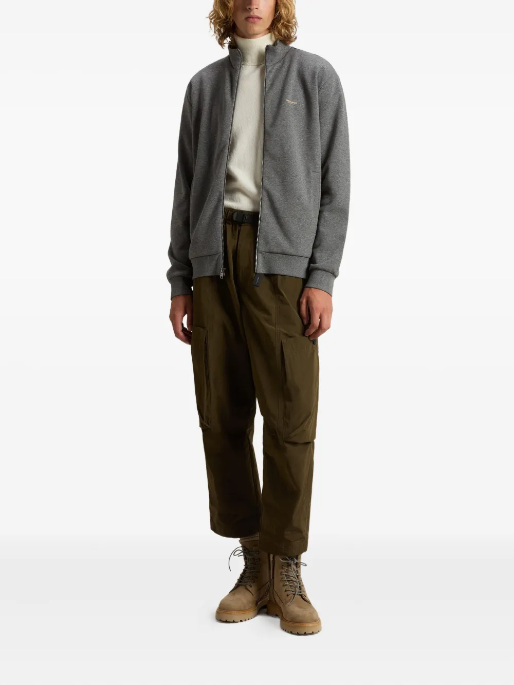 Woolrich Trainingstop met logodetail - Grijs