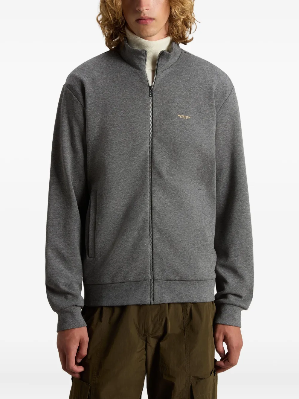 Woolrich Trainingstop met logodetail Grijs