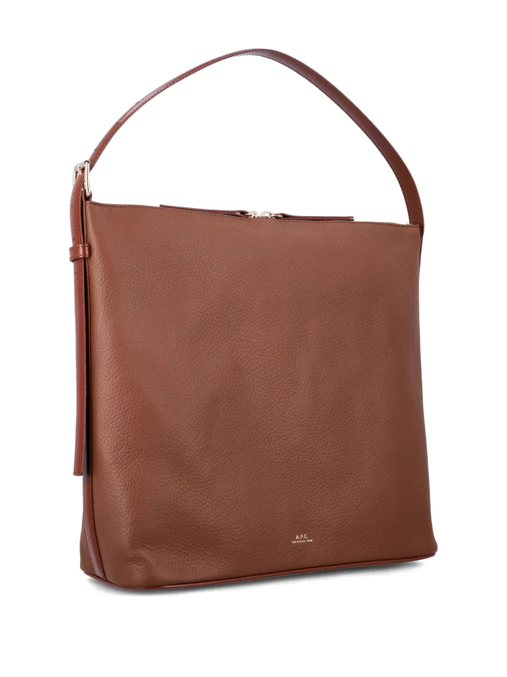 A.P.C. Vera leren schoudertas Bruin