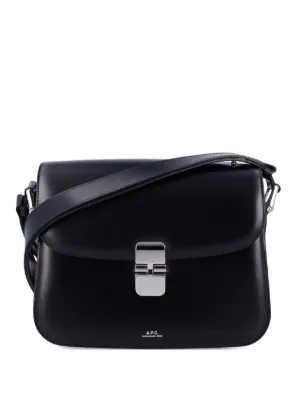 A.P.C. グレース レザーショルダーバッグ | ブラック | FARFETCH JP