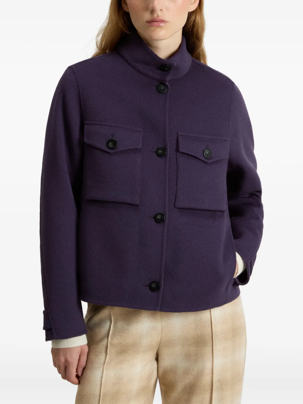 Woolrich Jack met klepzak Paars