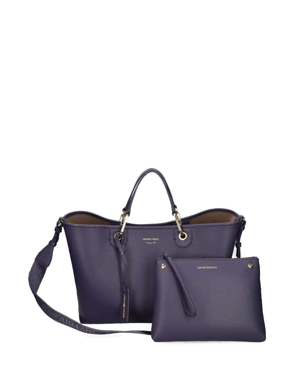 Emporio Armani double-handle tote bag - Blauw