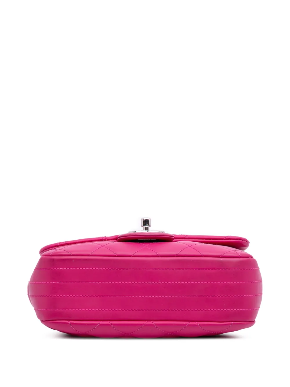 Pre-owned Chanel 2015-2016 Paris Seoul Small Rubber Coco Rain Flap Crossbody Bag In Pink
