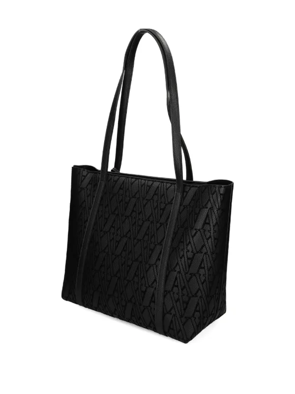 Armani Exchange モノグラム ハンドバッグ | ブラック | FARFETCH JP