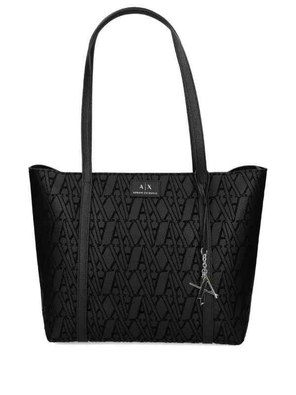 Armani Exchange モノグラム ハンドバッグ | ブラック | FARFETCH JP
