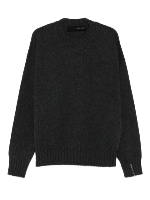 Isabel Benenato raw-edge zip-detail sweater