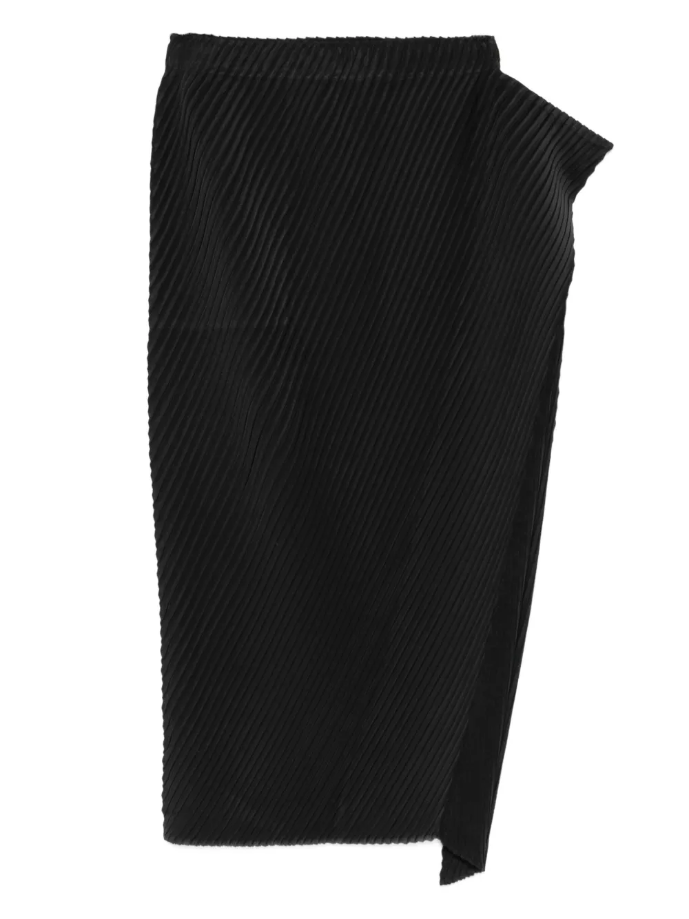 Issey Miyake Paper Bag pleated asymmetric skirt - Nero