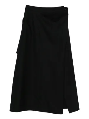 Yohji Yamamoto ドレープ スカート | ブラック | FARFETCH JP