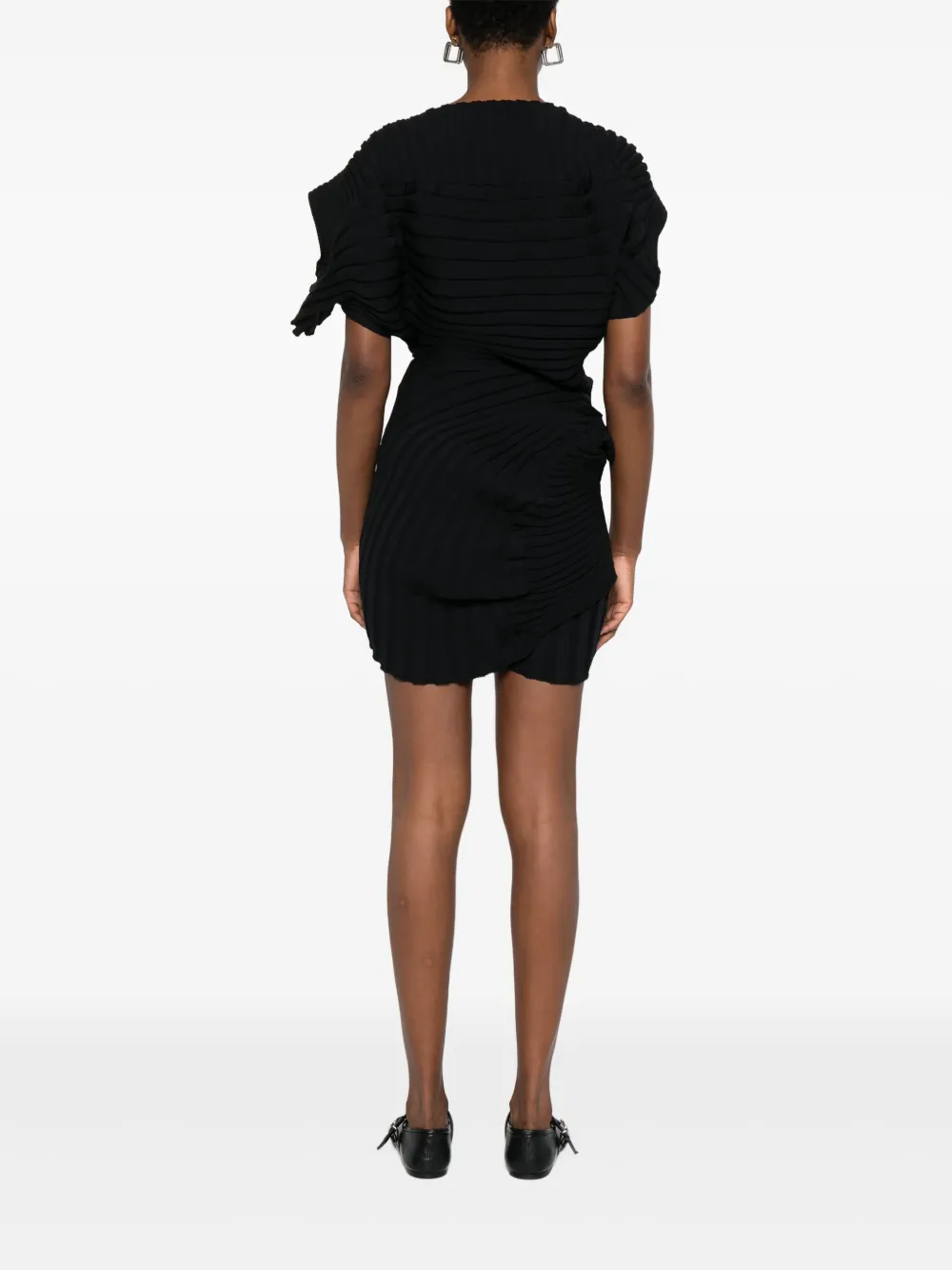 Issey Miyake (As It Is) geribbelde asymmetrische top Zwart
