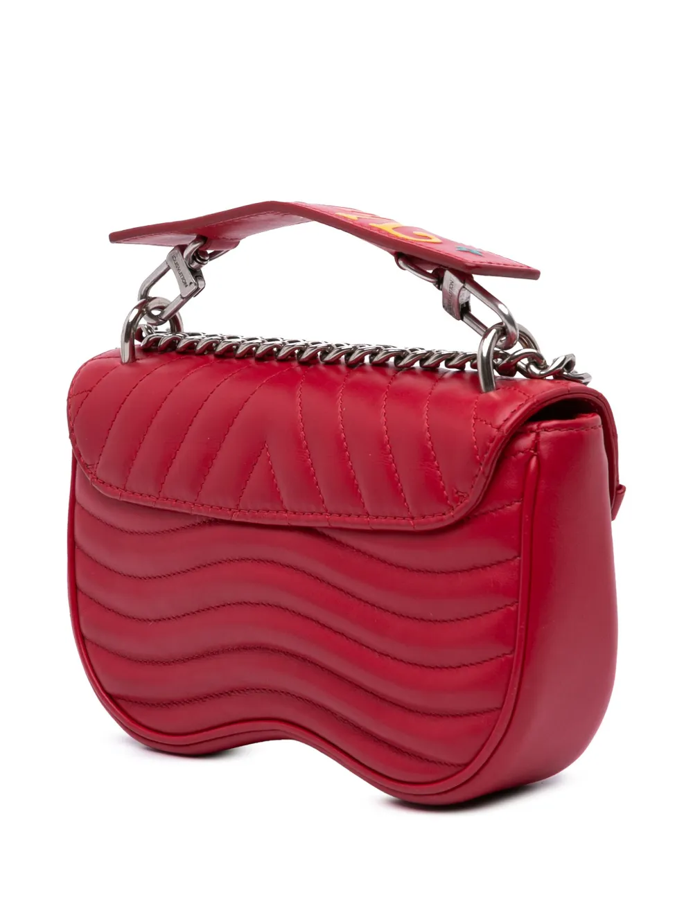Pre-owned Louis Vuitton 2019 New Wave Chain Bag Pm Satchel In Red