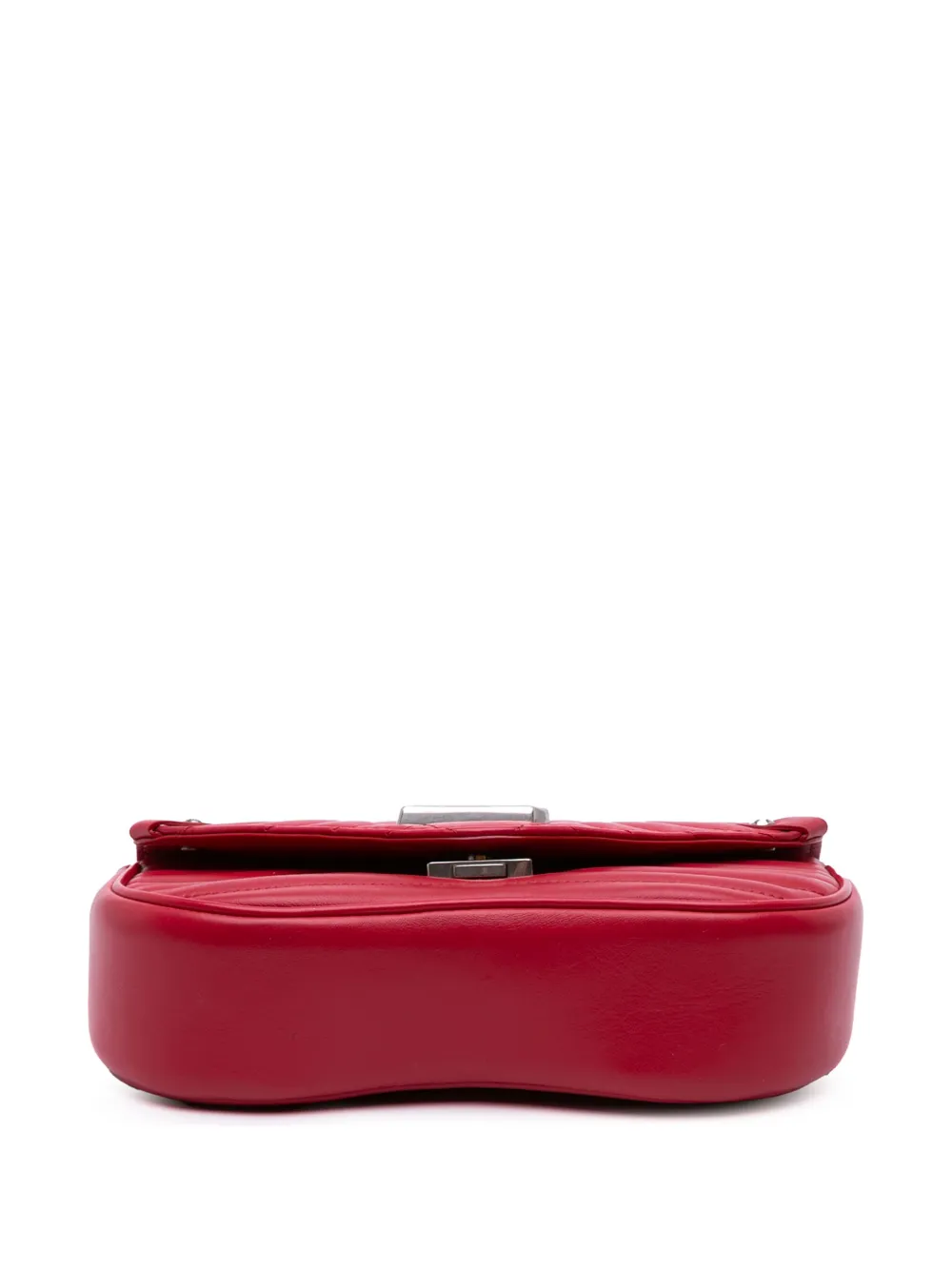 Pre-owned Louis Vuitton 2019 New Wave Chain Bag Pm Satchel In Red