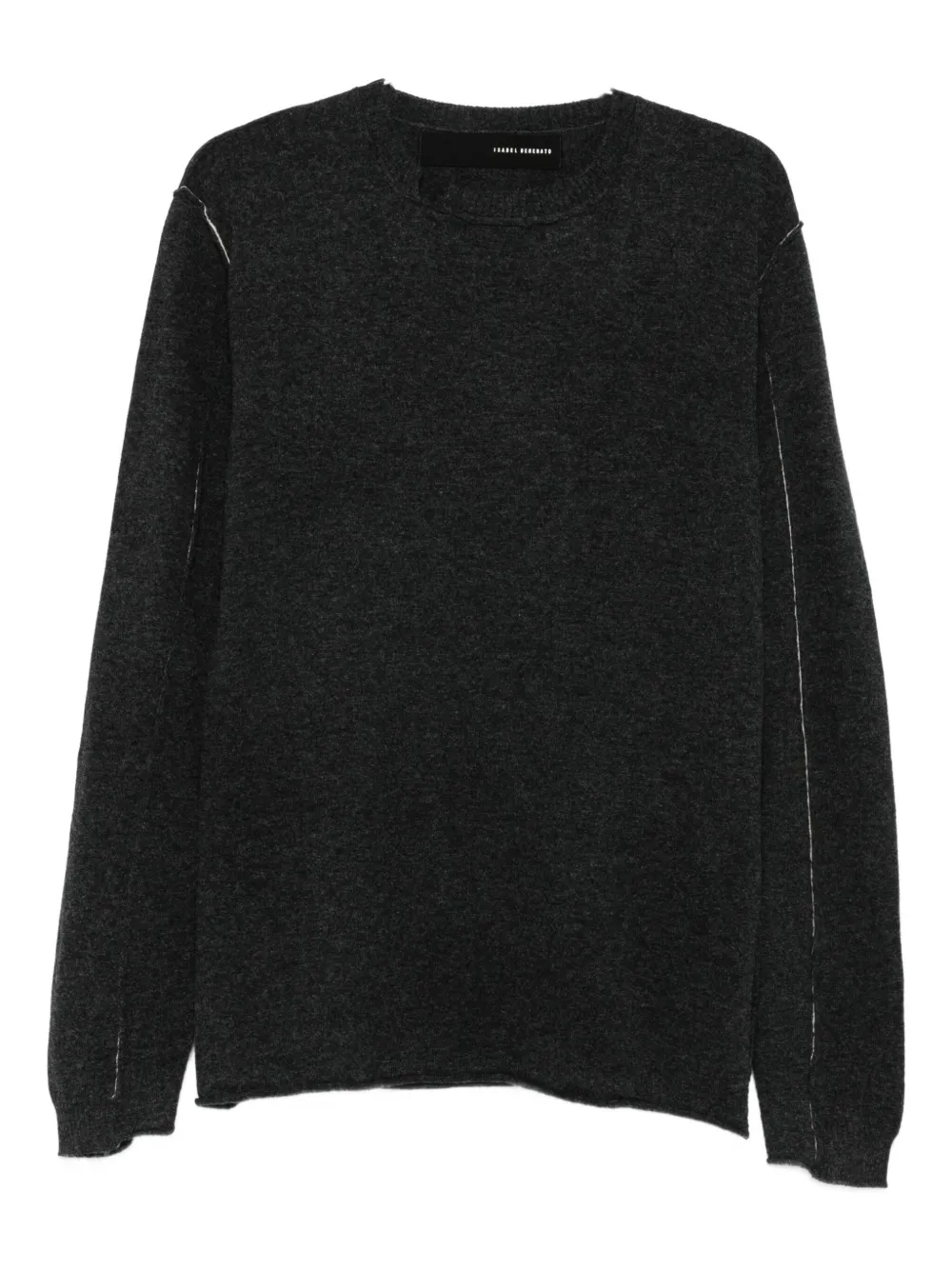 raw-edge wool sweater