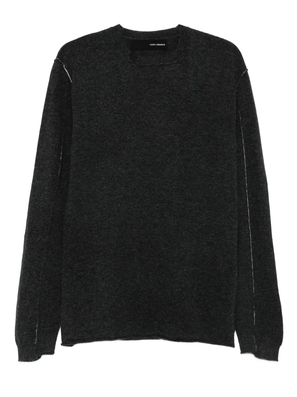 raw-edge wool sweater