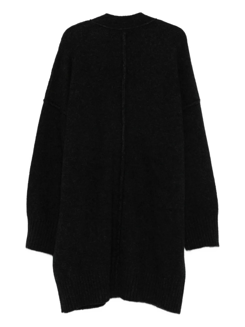 Isabel Benenato Drop-shoulder Cardigan In Black