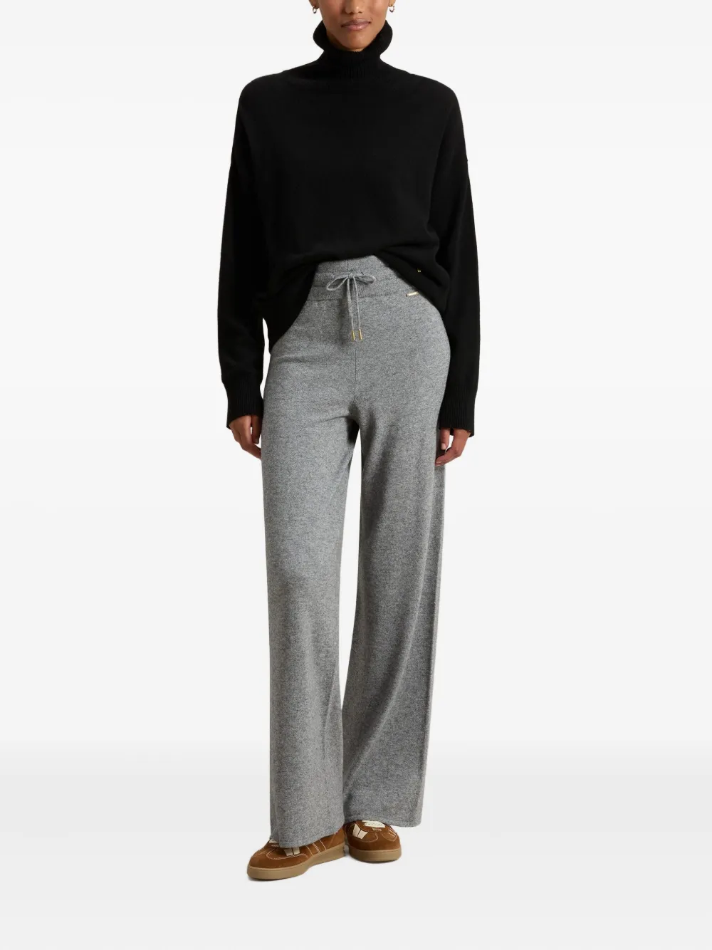 Woolrich drawstring knitted straight trousers - Grijs