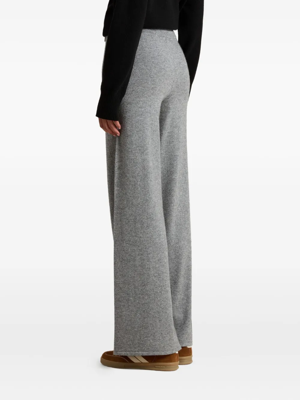 Woolrich Gebreide straight broek met trekkoord Grijs