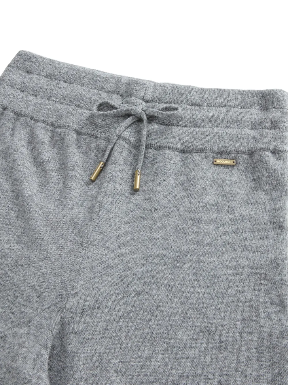 Woolrich Gebreide straight broek met trekkoord Grijs