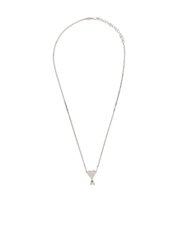 AMI Paris ハートシェイプ ネックレス | シルバートーン
