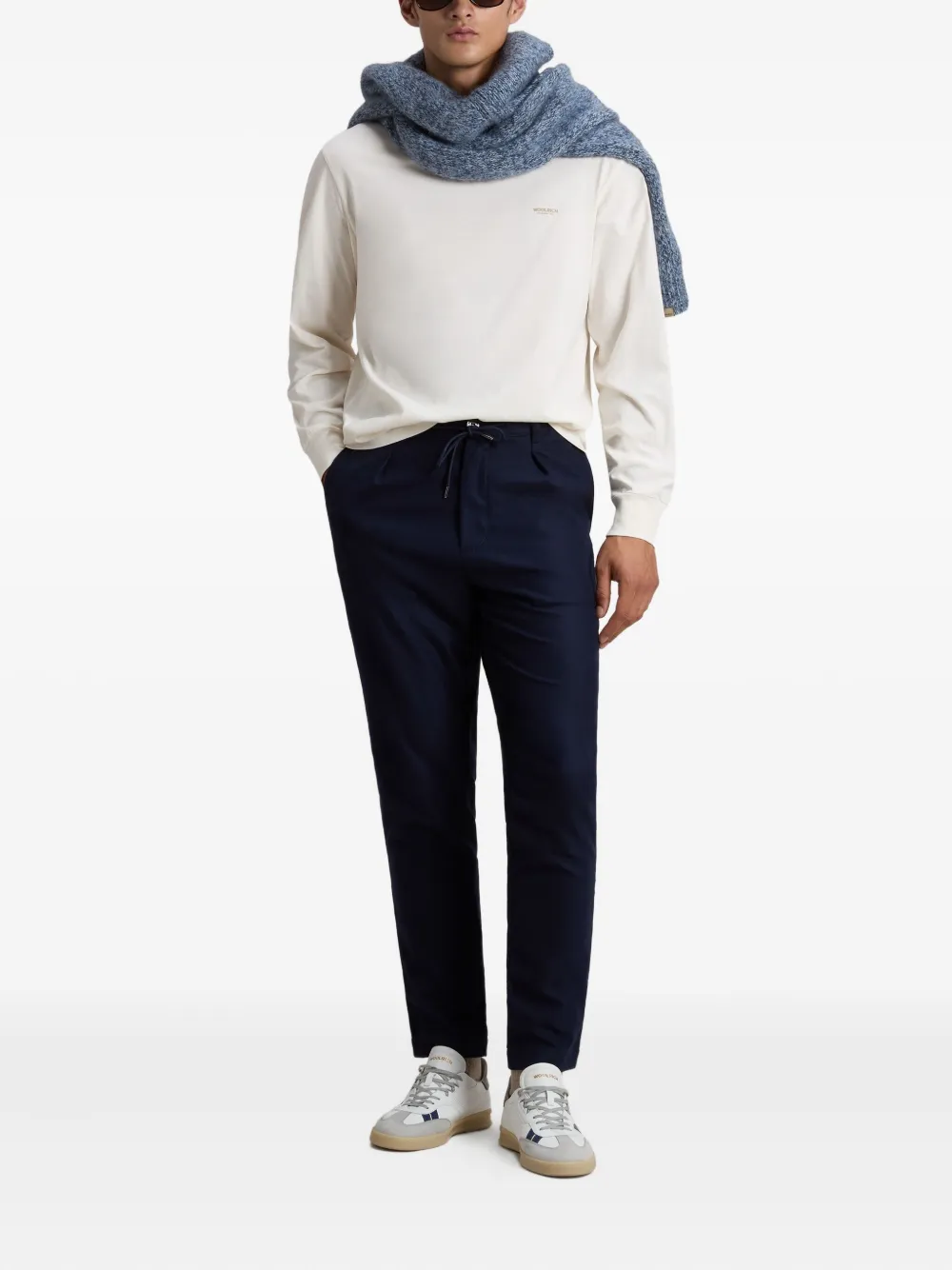 Woolrich long-sleeve crew-neck T-shirt - Beige