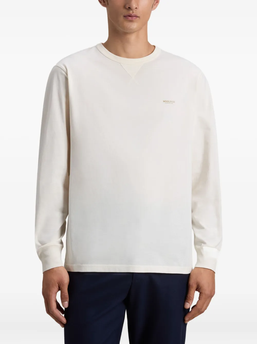 Woolrich T-shirt met ronde hals Beige