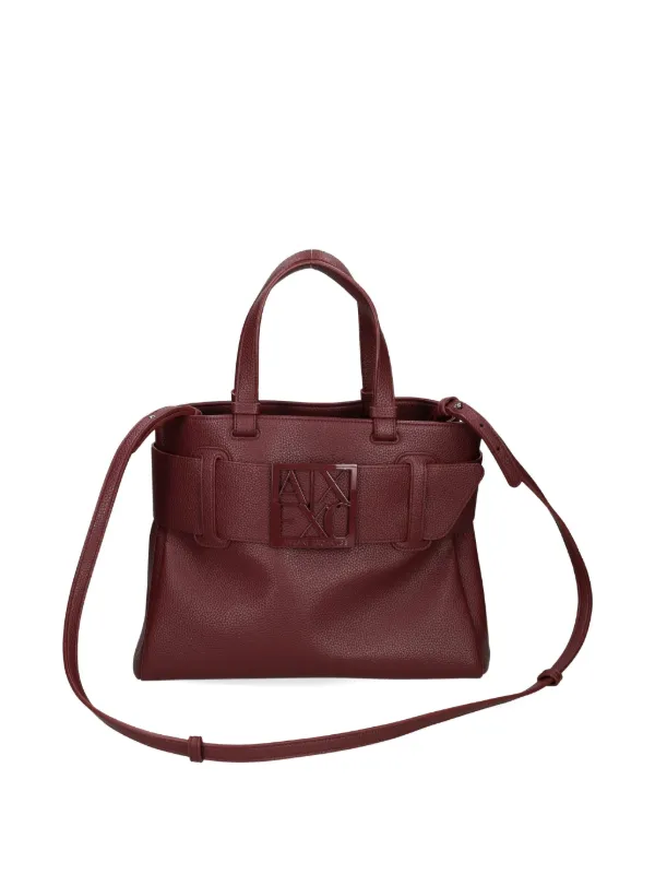 Armani Exchange バックルディテール ハンドバッグ | レッド | FARFETCH JP