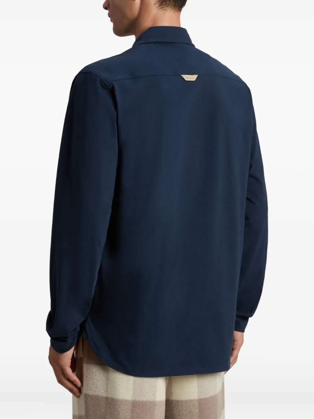 Woolrich Jersey overhemd met borstzak Blauw