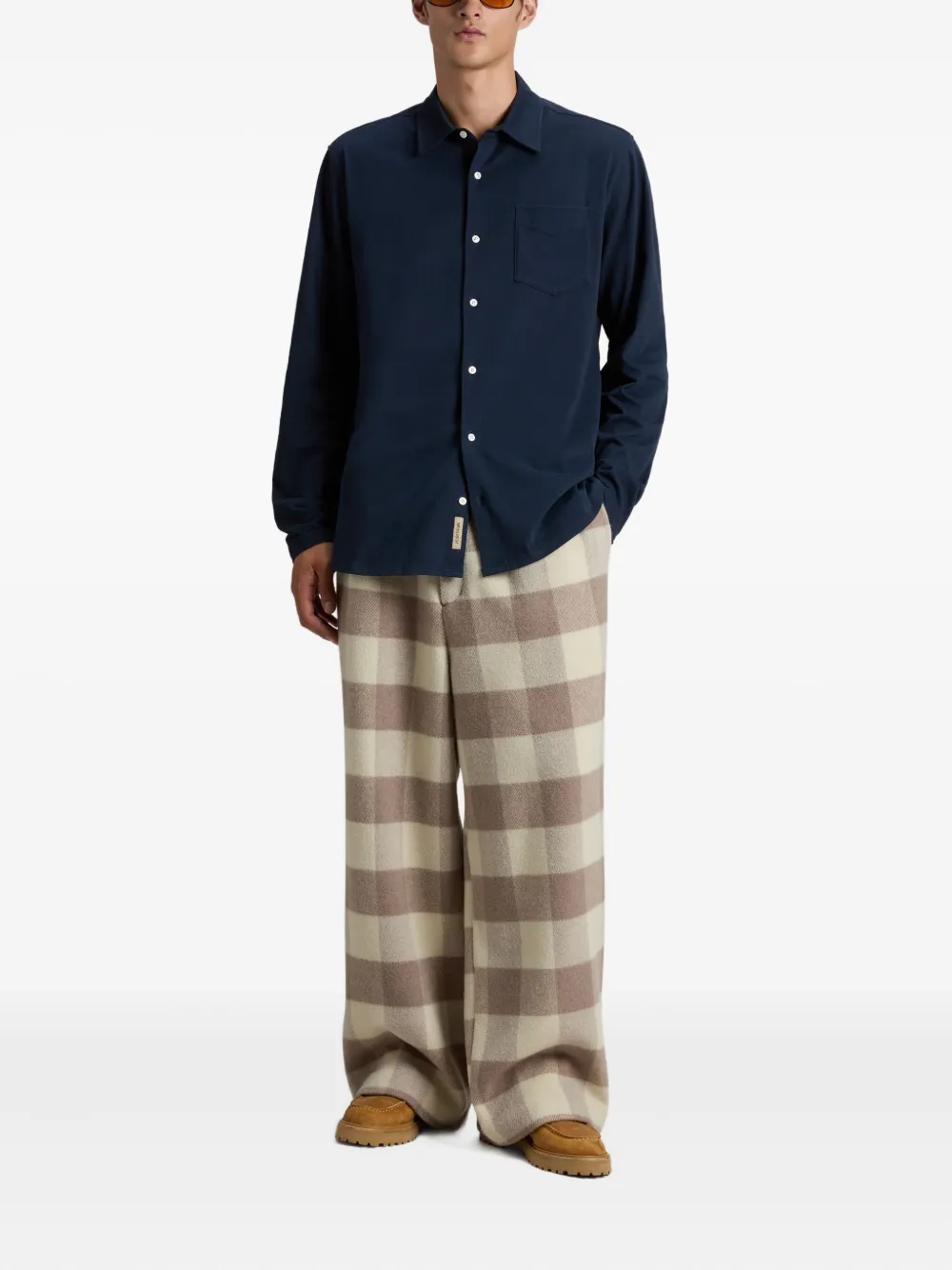 Woolrich chest-pocket jersey shirt - Blauw