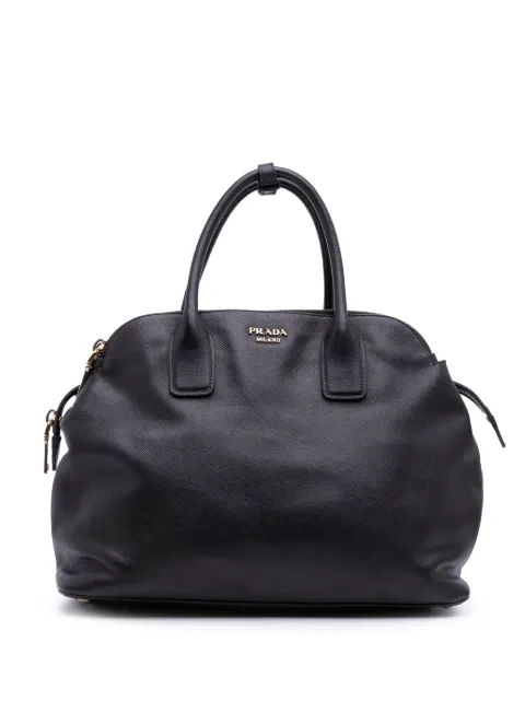 Prada Pre-Owned 2013-2025 Saffiano Cuir Triple Zip Dome Top Handle Bag handbag
