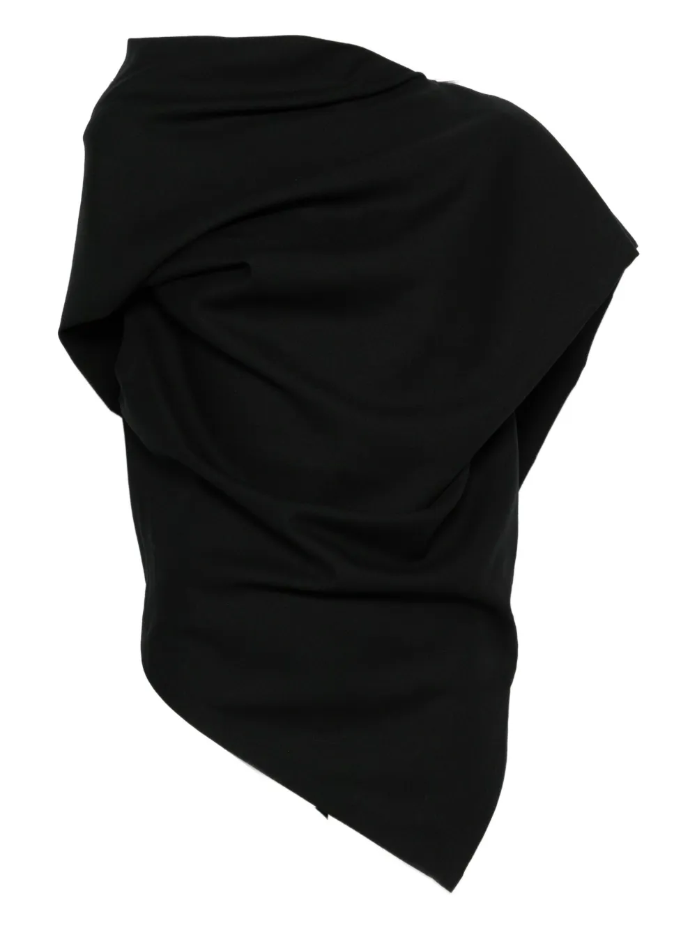 Issey Miyake Blusa drappeggiata - Nero