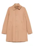 Herno button-fastening wool-blend coat - Brown