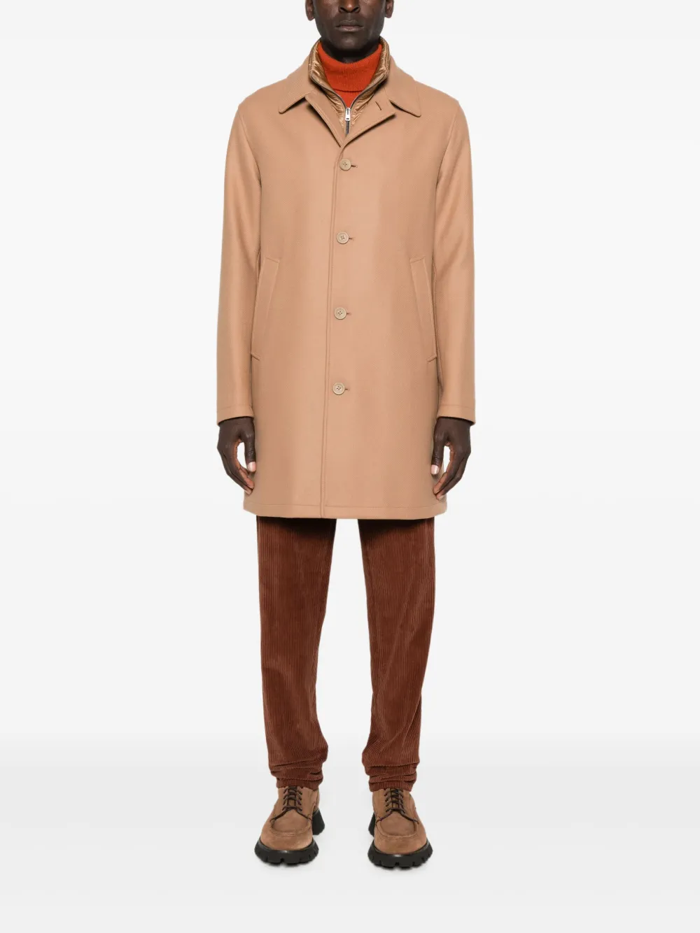 Herno button-fastening wool-blend coat | Single Breasted Coats | Image 2