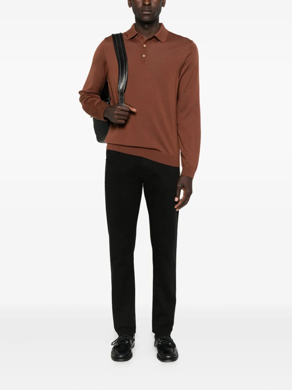 Pantaloni Torino button-fly cotton jeans - Zwart